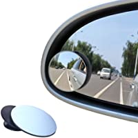 Paquete de 2 espejos Beeway® redondos de punto ciego sin marco- rotación de 360 °- ajustables- cristal HD- universal…